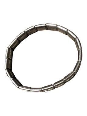 Talexia Vintage Italian Modular Charm Bracelet - Stainless Steel Square Link Y2K